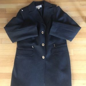 Stylish wool blend grey Michael Kors coat
